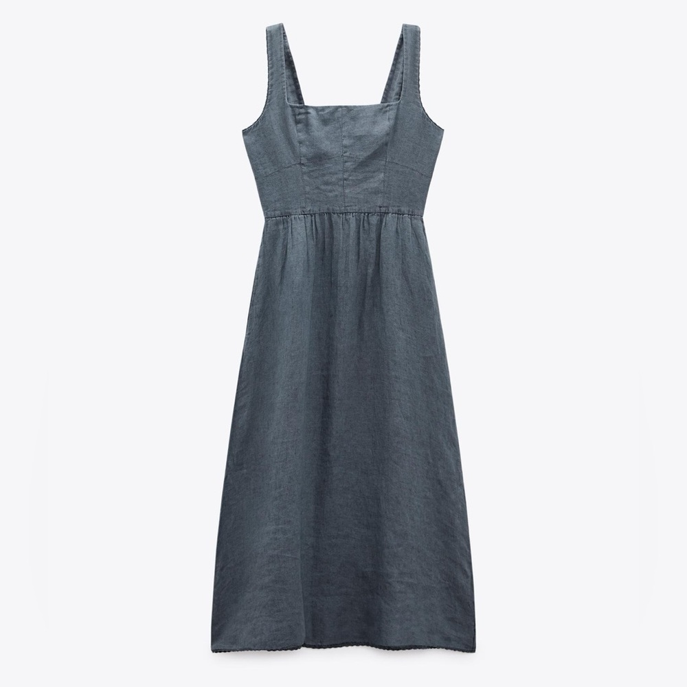 Zara Midi Linen Dress